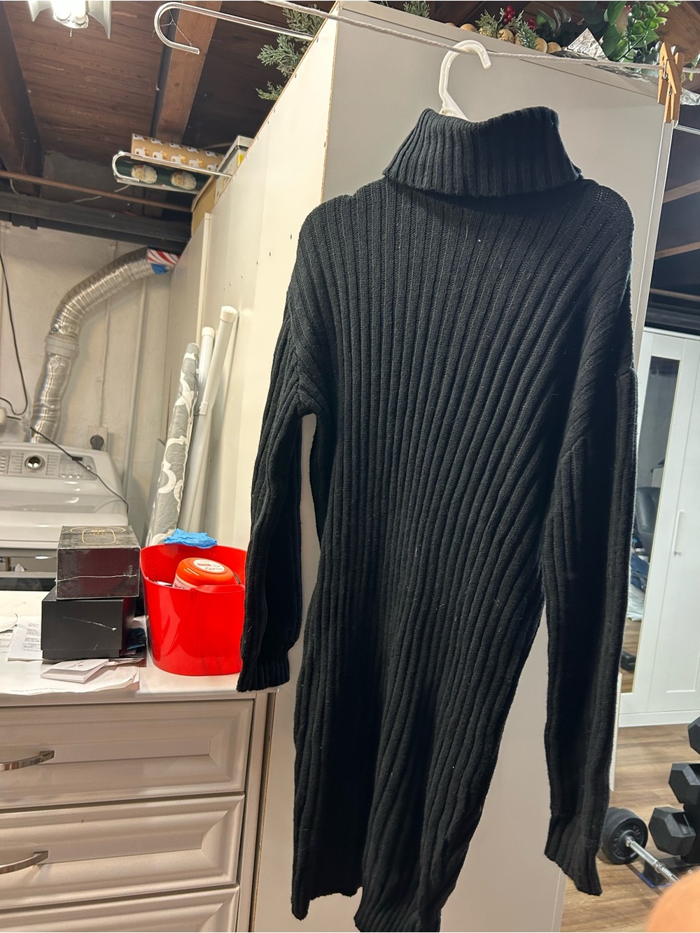 Black sweater dress